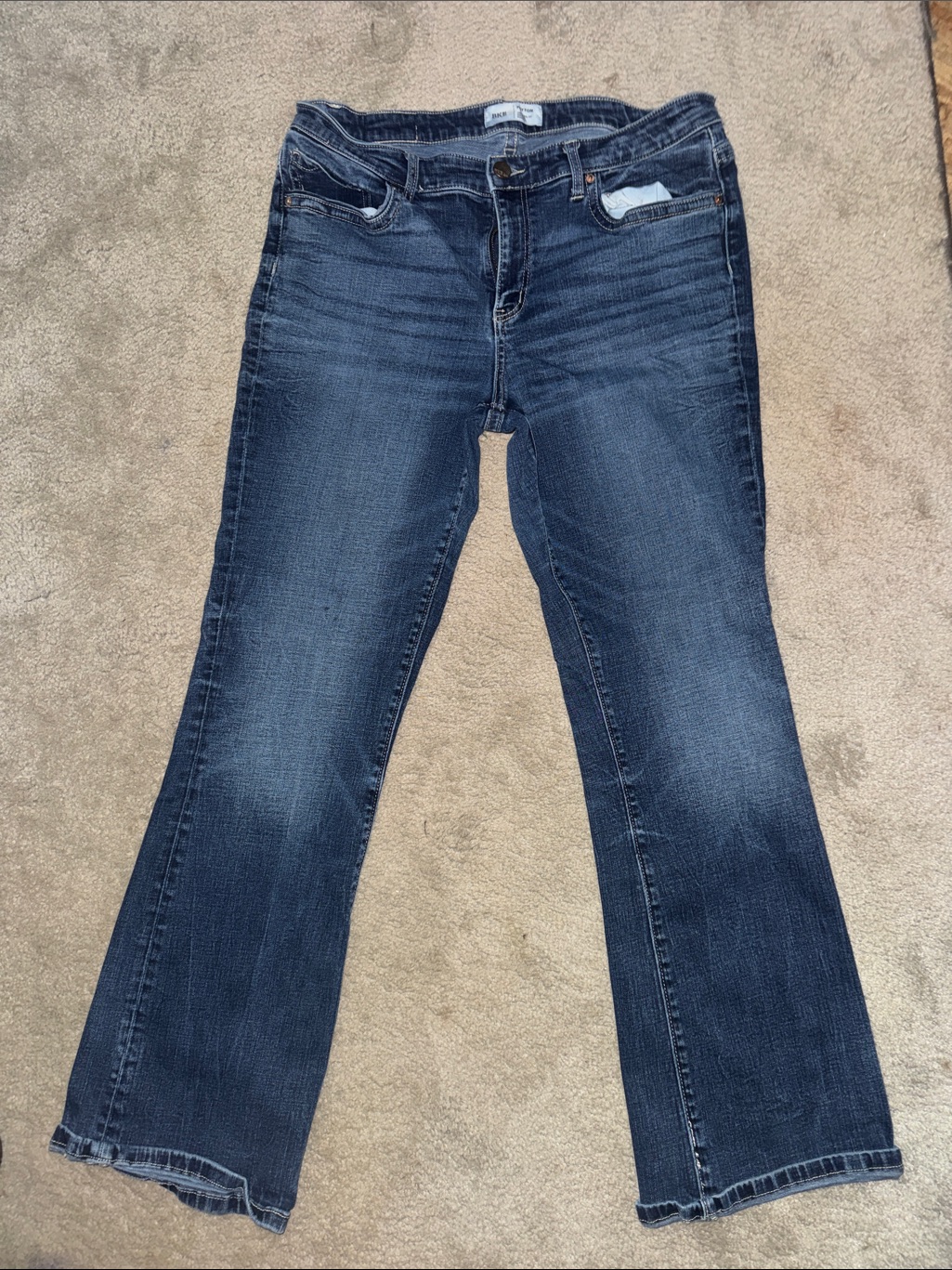 Bke Dark Blue Flare Jeans